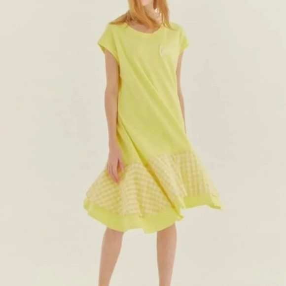 Sweet one eighty love jersey dress yellow size large from korea - Picture 3 of 10